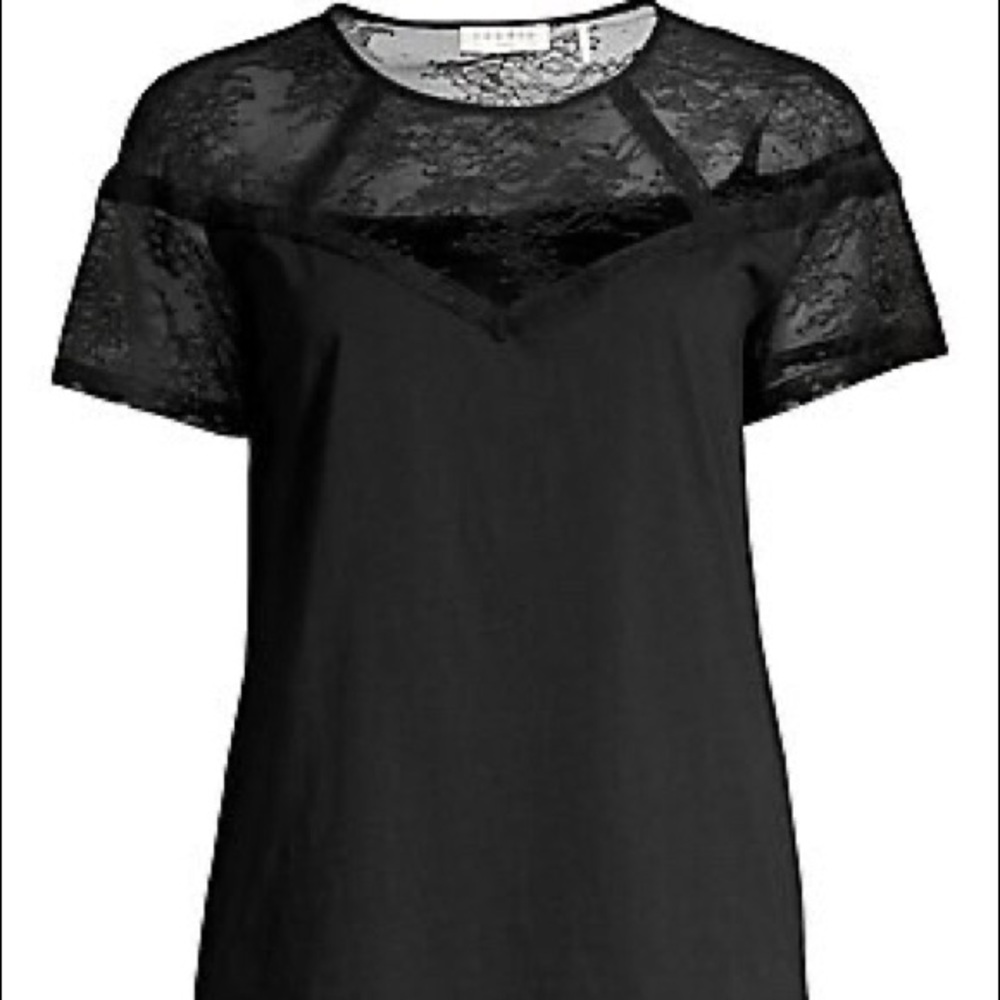 Sandro Lace Yoke Tee. NWT.